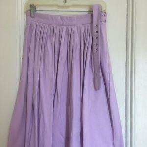 Eshakti Lavender Cotton Knit Skirt with Belt
